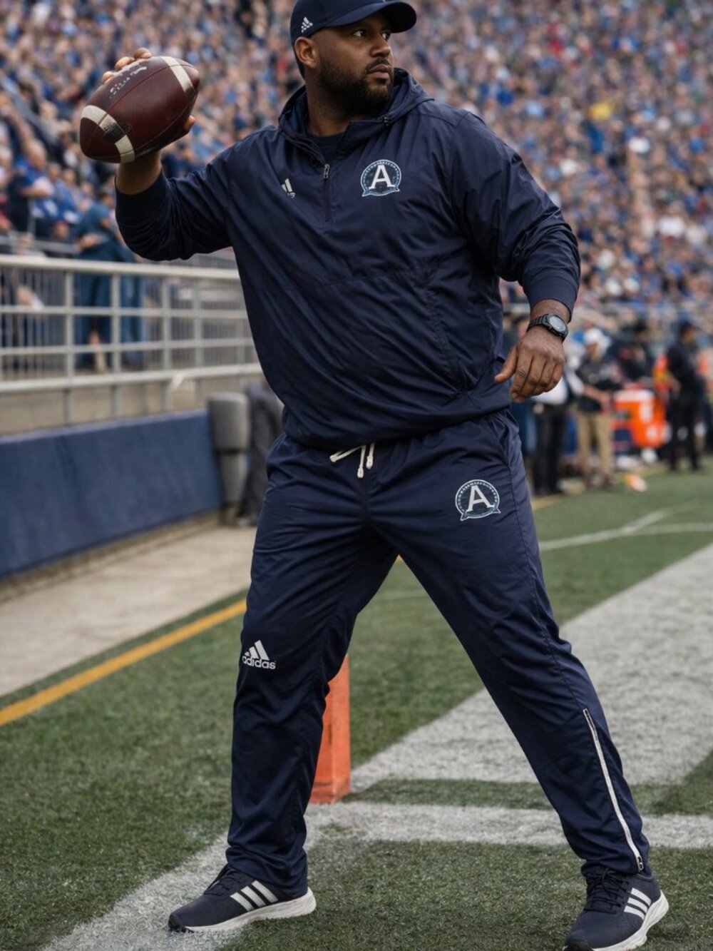 Adidas CFL Toronto Argonauts Sideline Track Pants Zip Ankle Athletic 3X